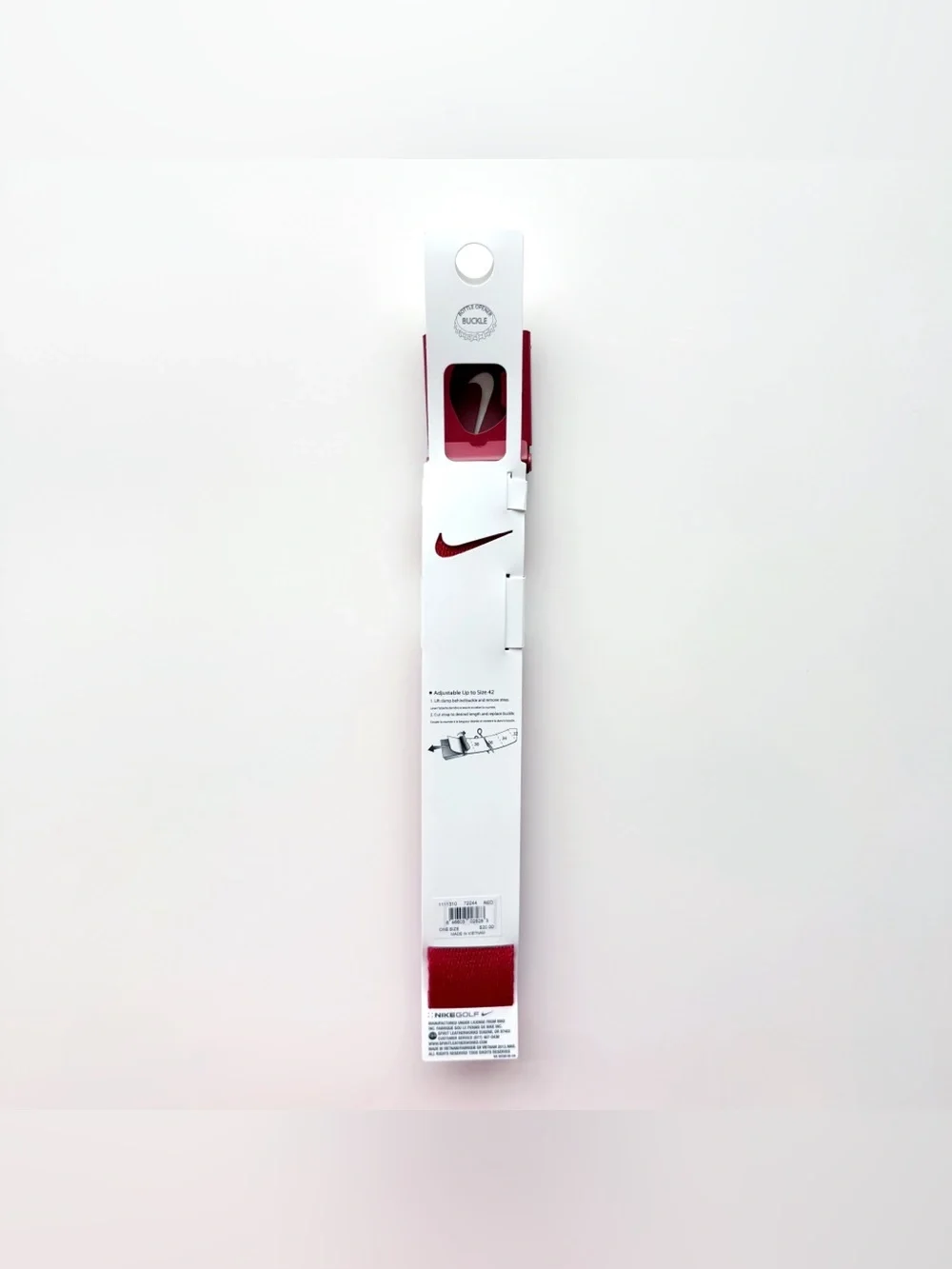 Nike Web Golf Belt Dark Red Belt Buckle Golfing